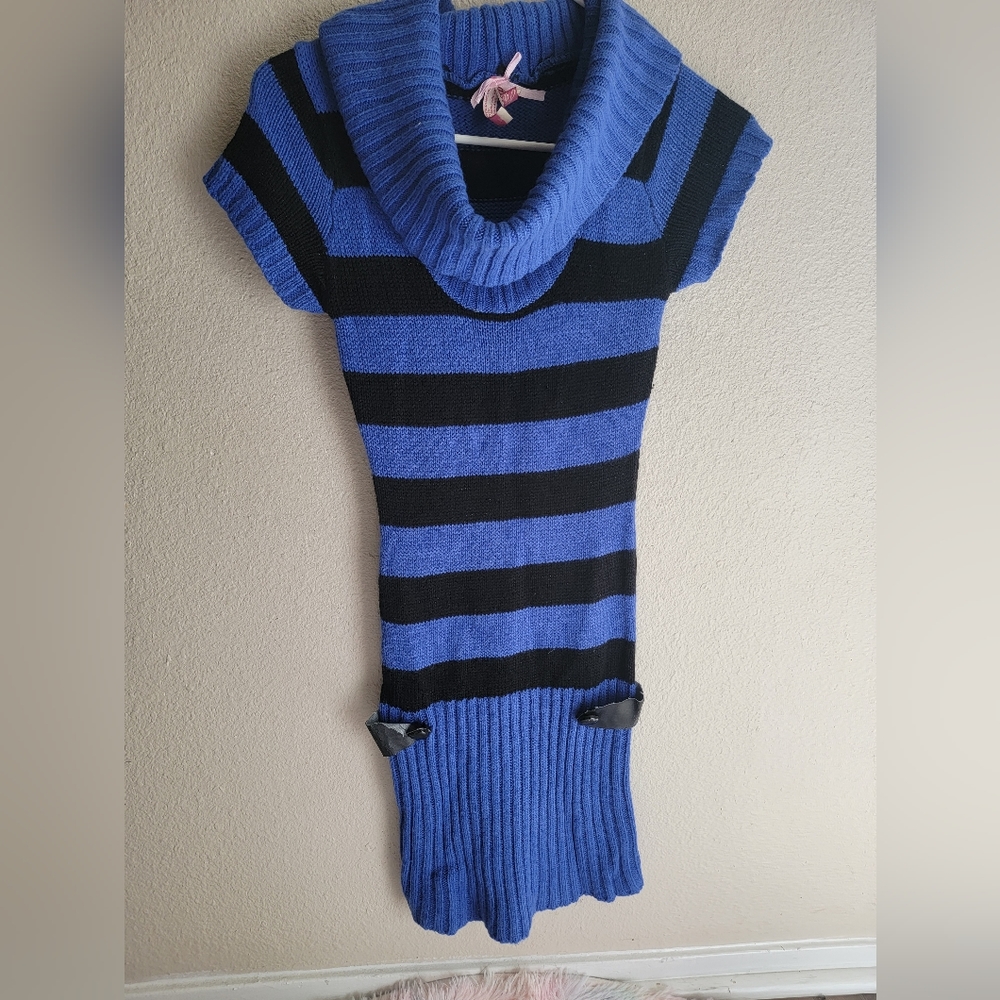 Blue black dress